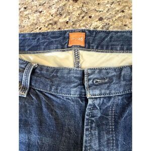 Hugo Boss Orange Mens Slim Fit Jeans Size 34x34 Dark Blue Wash Denim Pants